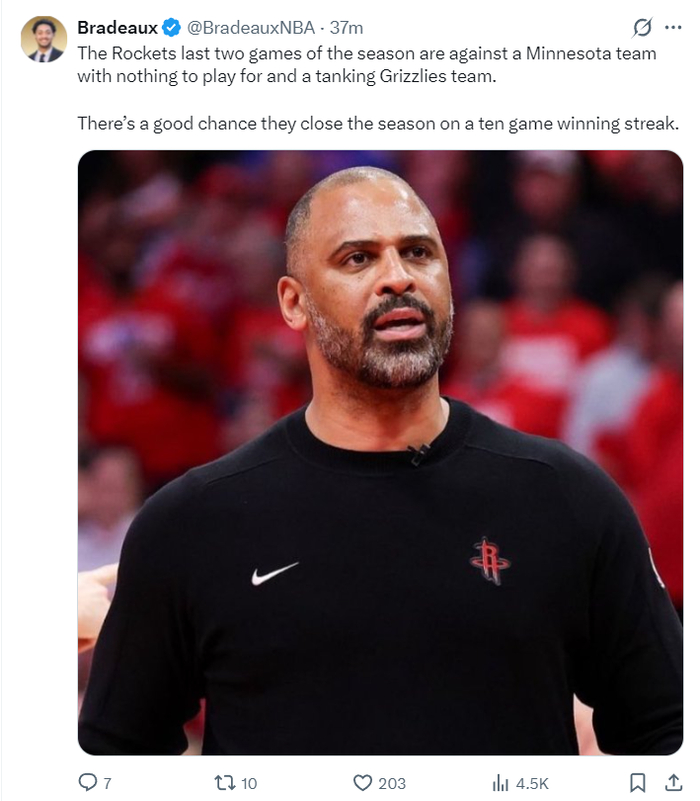 火箭八连胜创联盟第二纪录 杜兰特关键三分助阵